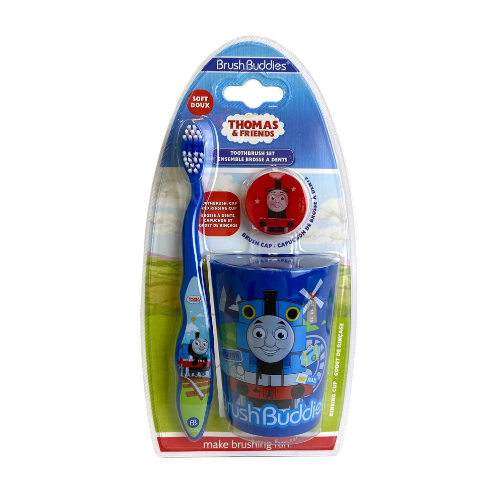 Thomas The Train Travel Kit with Thomas and Friends Toothbrush  Rinsing Cup  and Cap