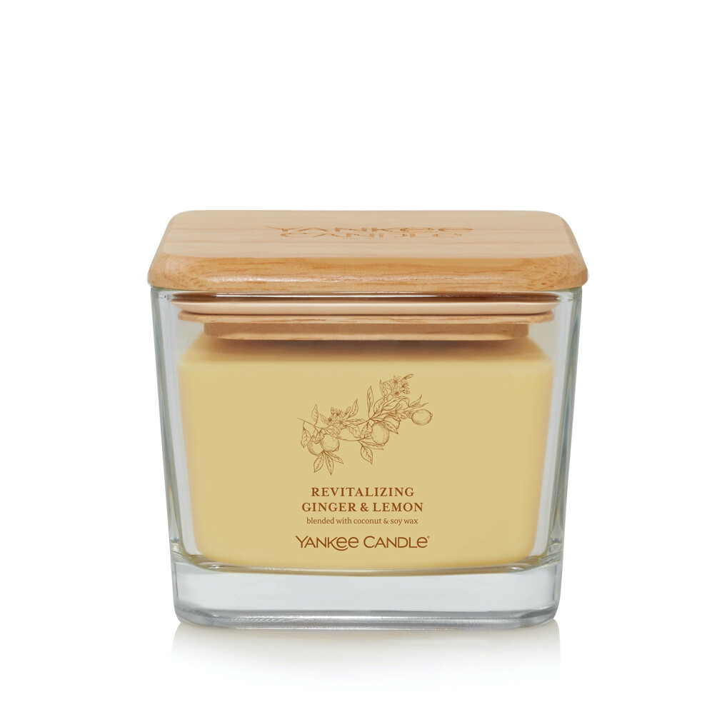 Yankee Candle Revitalizing Ginger & Lemon Well Living Collection Medium Square Candle  11.25 oz