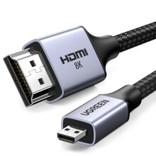 Cavo adattatore Micro HDMI - HDMI 2.1 8K da 2 m, grigio
