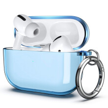 ULAK Compatible with Airpods Pro Case  Designed Protective Cover Soft TPU Transparent Shockproof Case Accessories with Keychain for Airpods