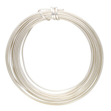 De Beadsmith Half-Round Craft Wire - Wire Elements - Soft Temper - 18 Gauge 4 Yard Coil - Zilverkleur - Kralendraad gebruikt voor het maken van siera