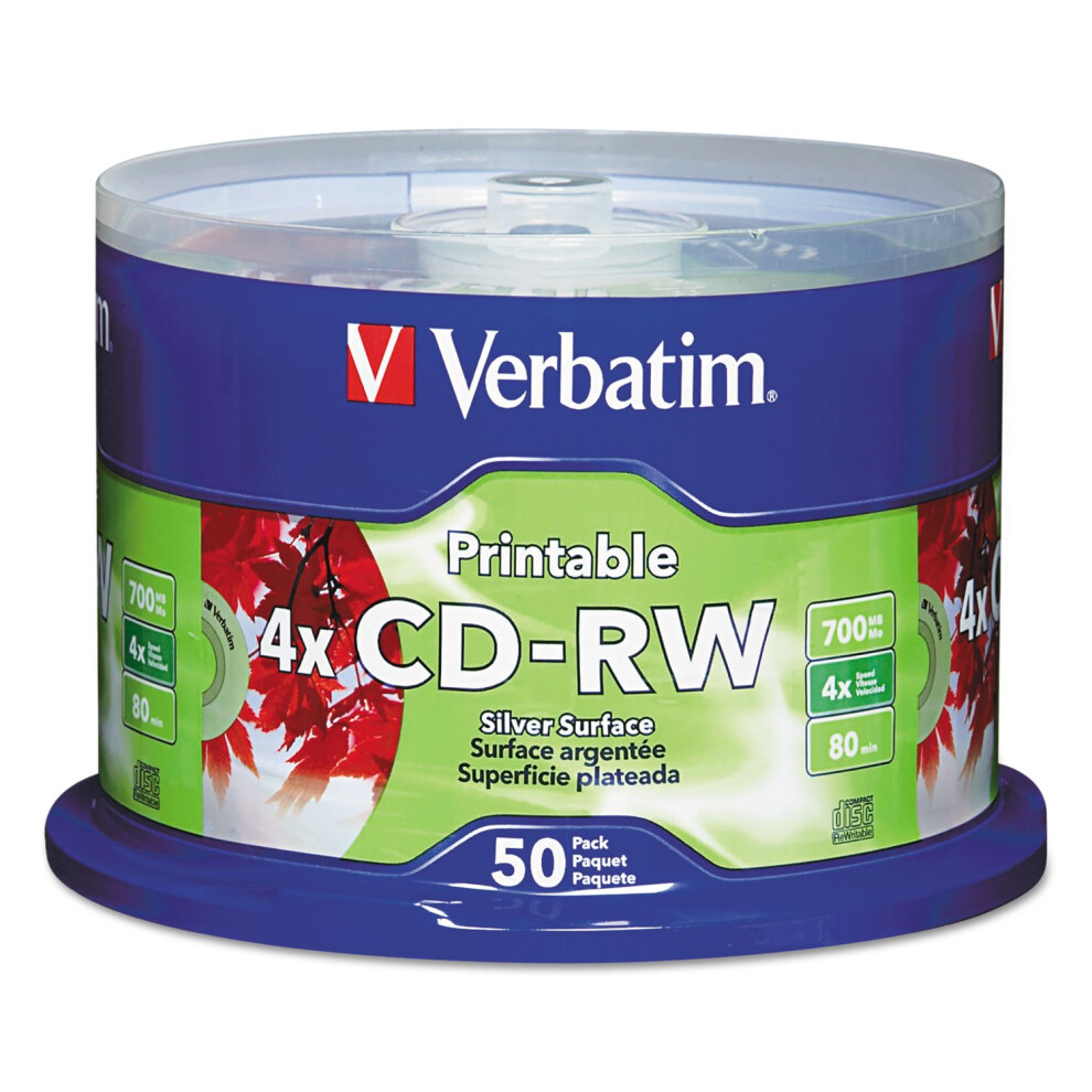 Verbatim DataLifePlus 95159 CD Rewritable Media - CD-RW - 4X - 700 MB - 50 Pack Spindle - VER95159