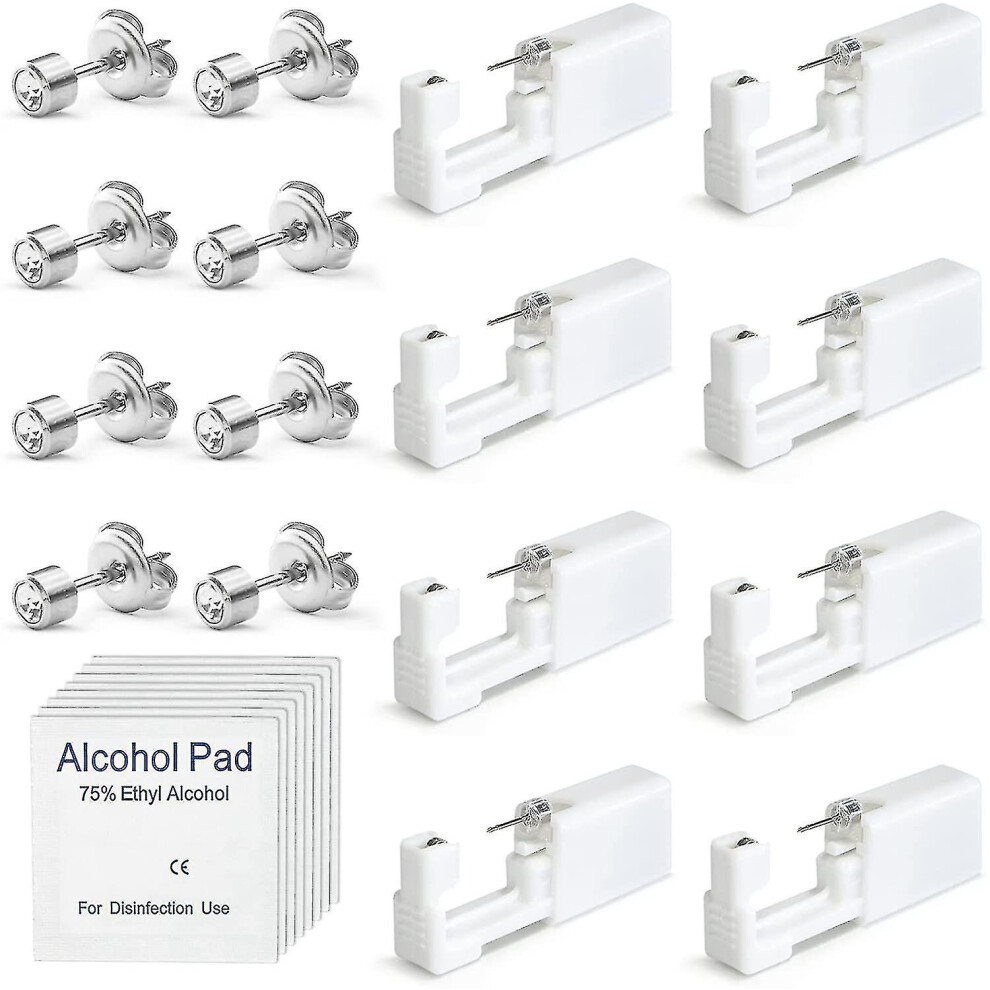 8 Pack Disposable Ear Piercing Gun With Ear Studs Painless And Safe Ear Piercing Kit For Girls Boys Women Men