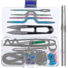 63 Pcs Knitting Kit - Knitting Tools With Tool Kit Accessories Box And 2 Knitting Hooks