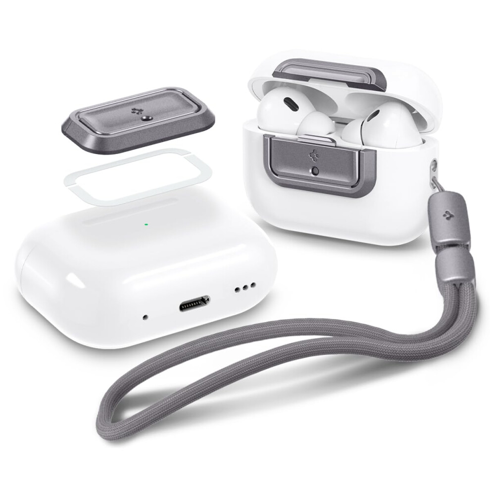 Spigen Lock Fit AirPods Pro Case  Gray  PC  Includes Installation Kit