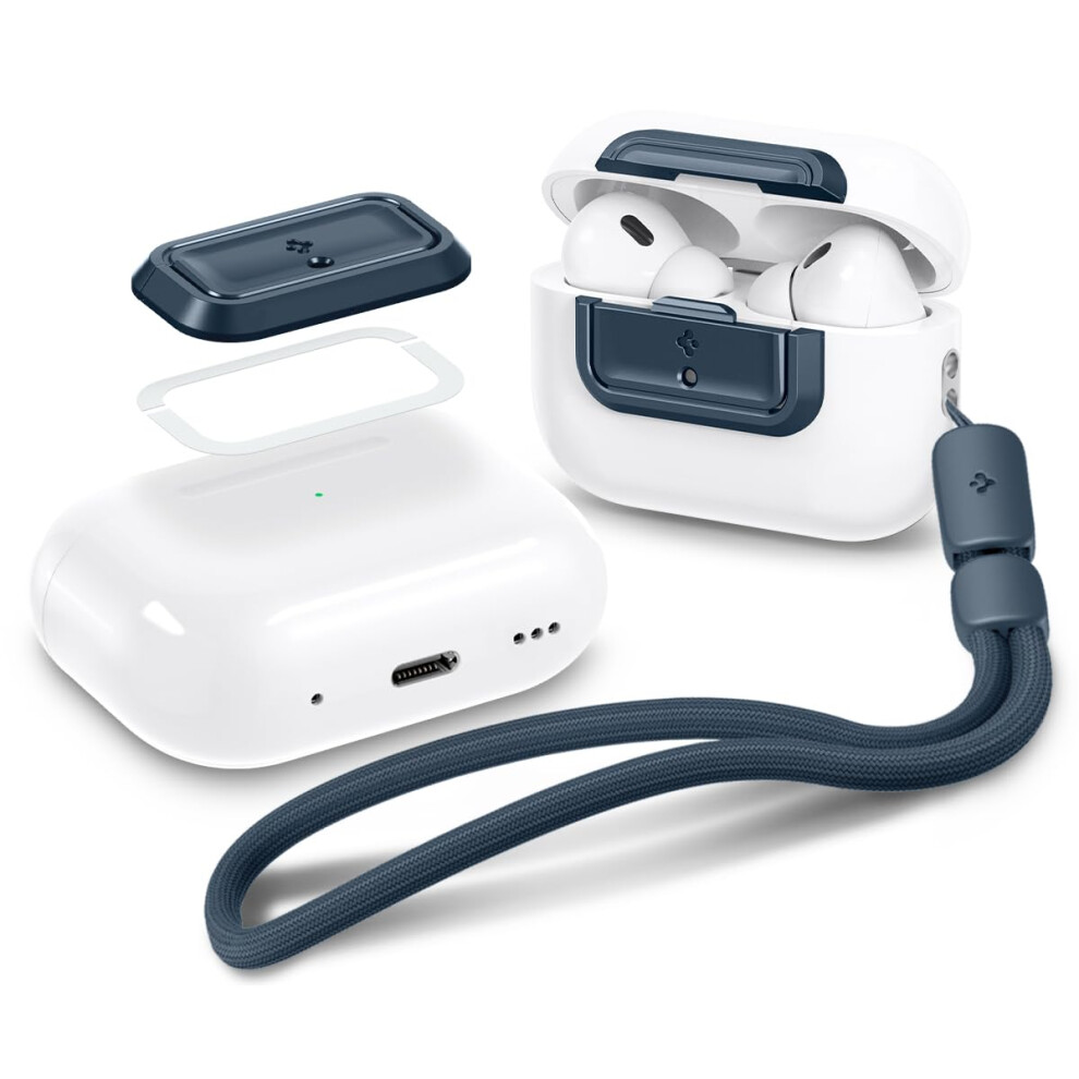 Spigen Lock Fit M [EZ FIT] Locking Device Compatible with AirPods Pro 2nd Generation/AirPods Pro Case Lock with Lanyard [includes Installati