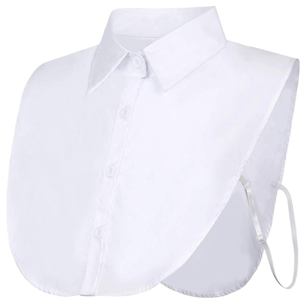 (Only 1 ) 2 Pieces Fake Collar Detachable Blouse Dickey Collar Half Shirts False Collar For Women Favors White
