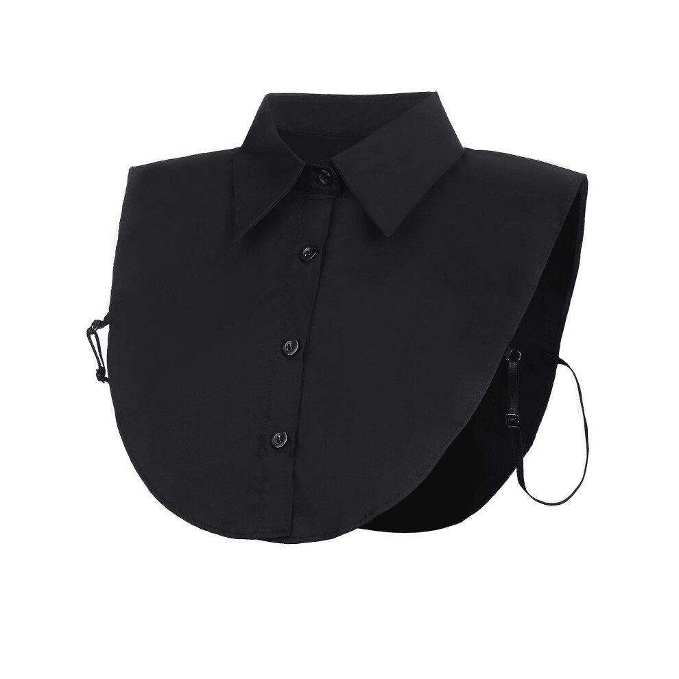 (Only 1 ) 2 Pieces Fake Collar Detachable Blouse Dickey Collar Half Shirts False Collar For Women Favors Black