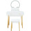 Dressing Table with LED Lights Mirror - Vanity Makeup Table Set 4