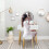 Dressing Table with LED Lights Mirror - Vanity Makeup Table Set 5