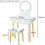 Dressing Table with LED Lights Mirror - Vanity Makeup Table Set 9