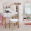 Dressing Table with LED Lights Mirror - Vanity Makeup Table Set 2