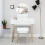 Dressing Table with LED Lights Mirror - Vanity Makeup Table Set 1