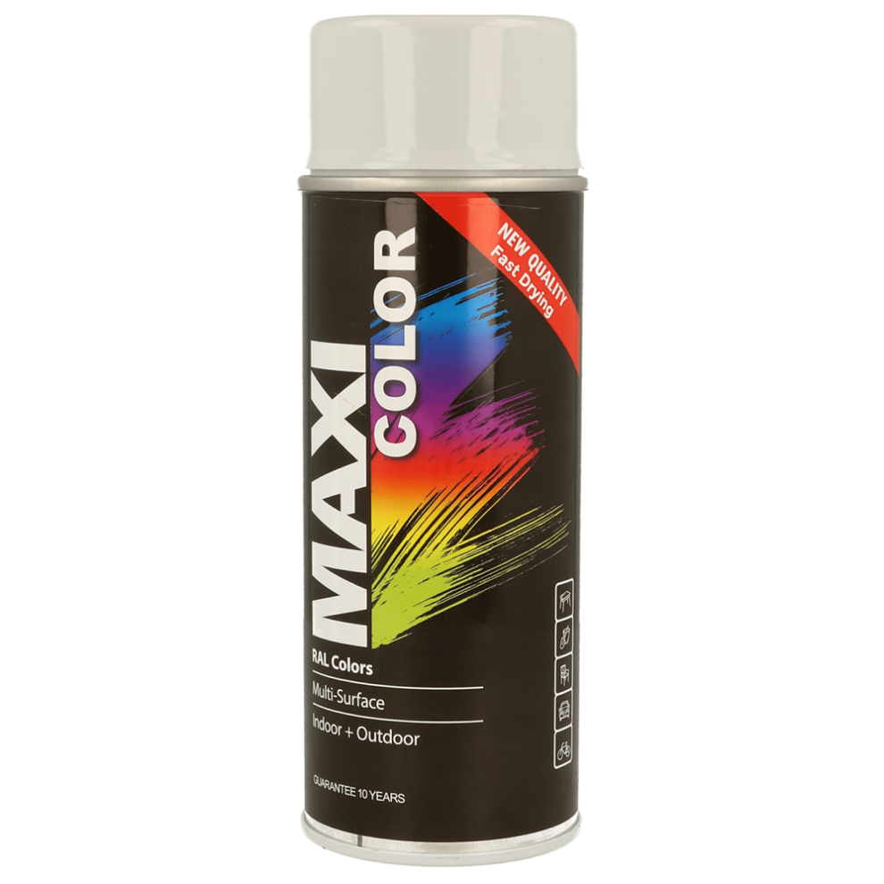 Maxicolor Gloss Light Grey RAL Spray Paint 400ml Fast Dry Indoor Outdoor Use - Image 5