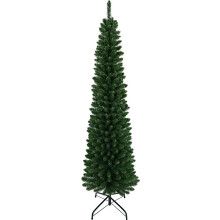 180cm Pencil Christmas Tree Green Polyvinyl Indoor Easy Assembly Small Spaces