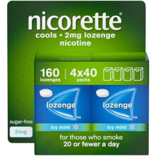 (2mg, 160 Lozenges) Nicorette Lozenge Smoking Aid Pocket Sized Pack Fast Relief