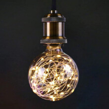 G80 Led Fairy Light Bulb For Ambient Night Light, Standard E27 Base With Starry Decorative String Lights For Bedroom, Living Room [warm White]