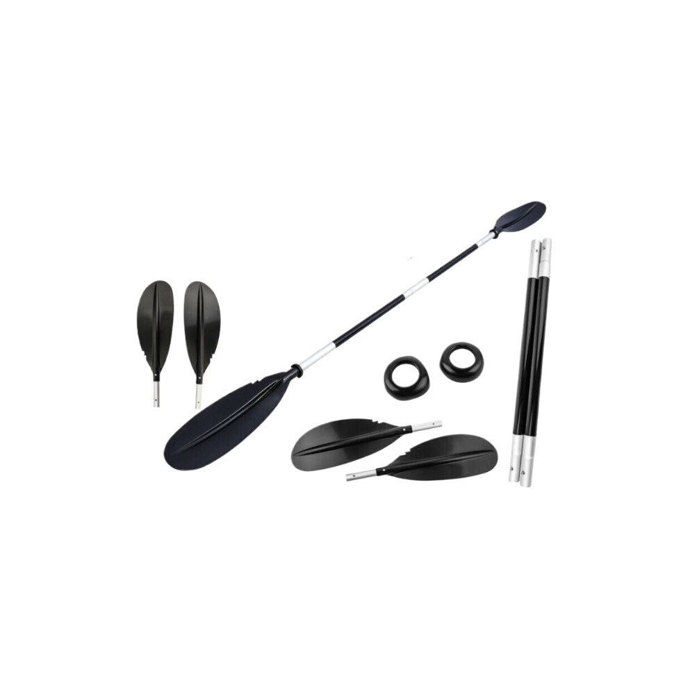 Adjustable Length 4Part Stand Up Paddle Board Canoe Kayak Oar 221Cm Black