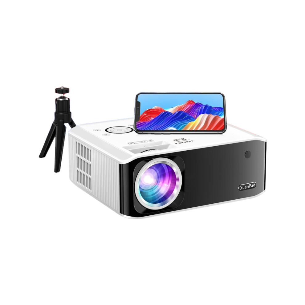 (15000L Native 1080P 4K Supported) Xuanpad 1080P Projector - 5G Wifi, Bluetooth, 4K Support, Keystone Correction, Mini With Screen 8683048875698
