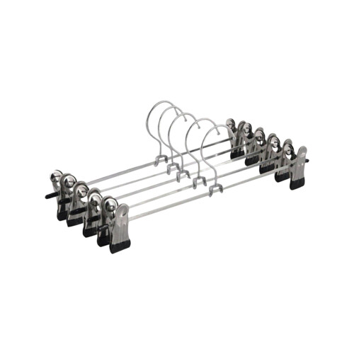 (20Pcs) Metal Clip Coat Hangers Clothes Closet Pant Trousers Skirt Rack Multi