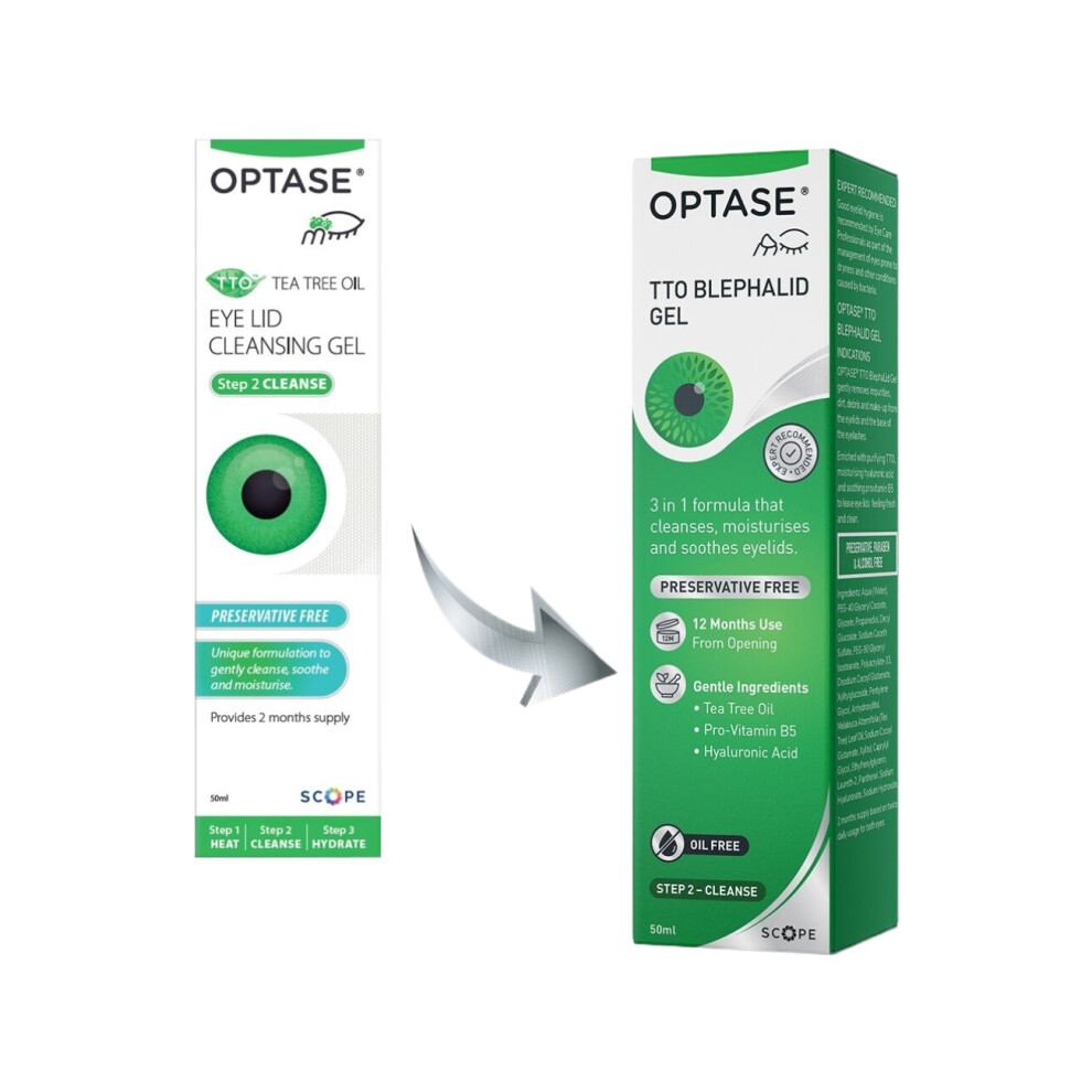 Optase TTO Tea Tree Oil Eye Lid Cleansing Gel 50ml Preservative Free