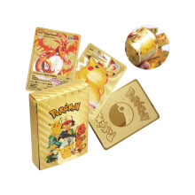 55PCS Gold Pokemon Cards Vmax TCG GX EX Cards Toys Christmas Gifts UK