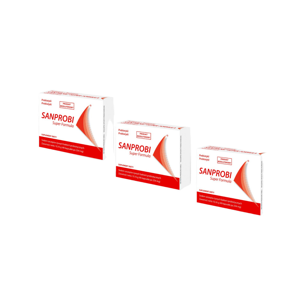 Sanprobi 3 X Super Formula Probiotics & Prebiotics 40 Capsules