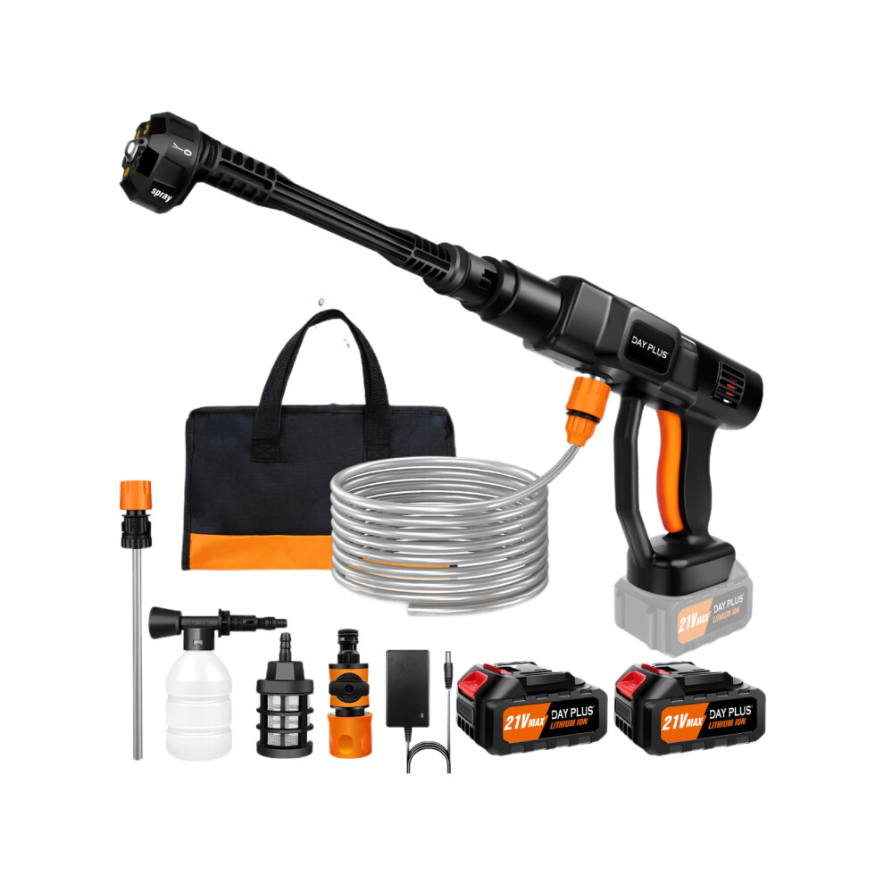 Cordless Pressure Washer Portable Car Power Washer Adjustable 3-Speed with 2 Batteres