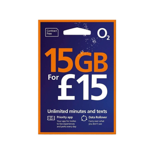 Refurbished O2 Pay As You Go Sim Card Big Bundle Â15 pack by O2