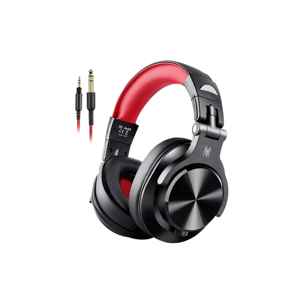 (Red) Oneodio Wi Over Ear Headphone With Mic Studio Dj Headphones Professional Red 888872076060