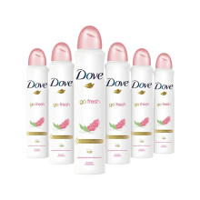 6 x 250ml Dove Women Deodorant Spray Pomegranate & Lemon Scent