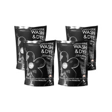 DYLON Wash & Dye Fabric Dye, Intense Black, 4 Packs of 350g