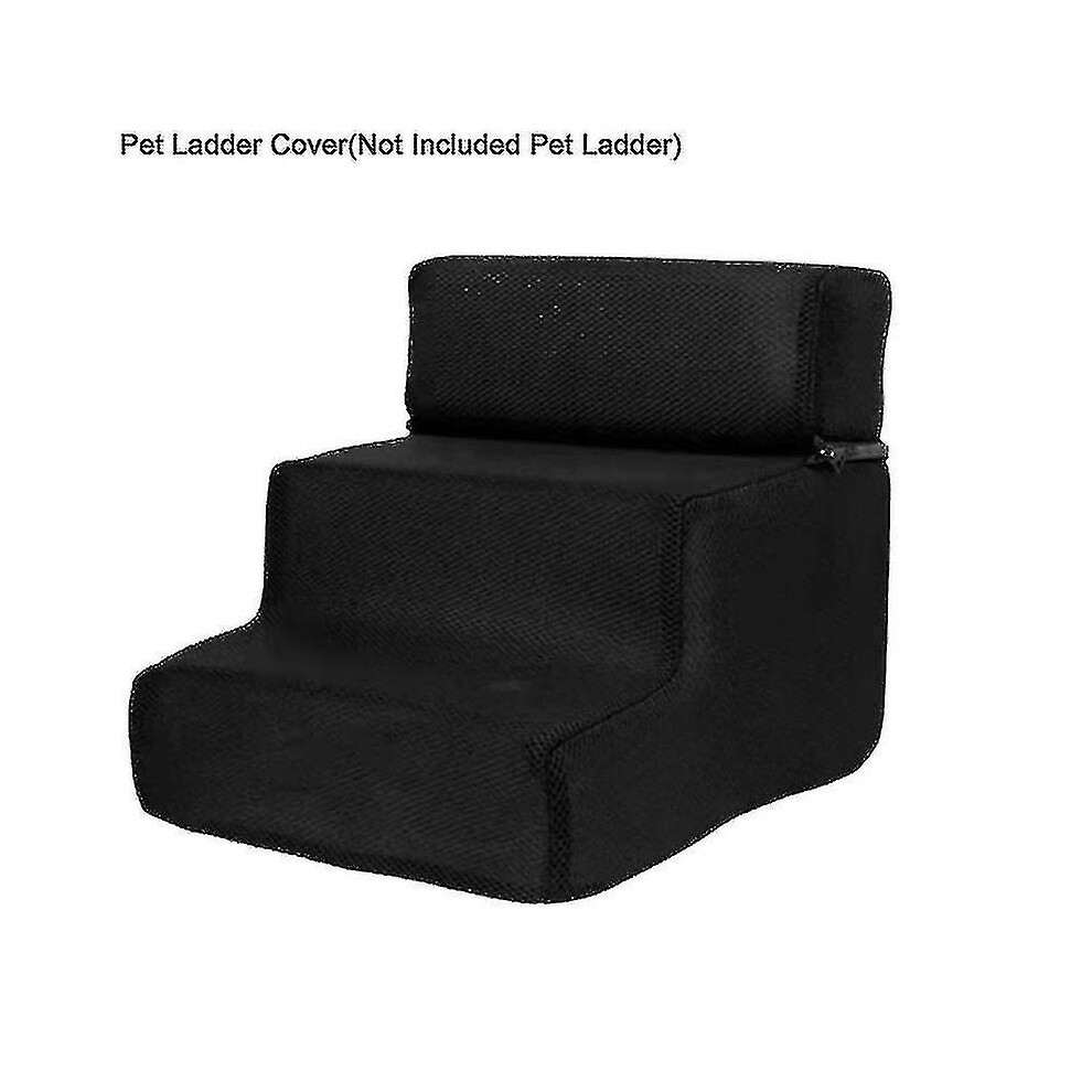 (Black) Free Shipping Pet Ladder Cover,pet Ladder Cover Detachable Comfortable Faux Leather Non-slip Dog Ramp Stairs Case For Puppy