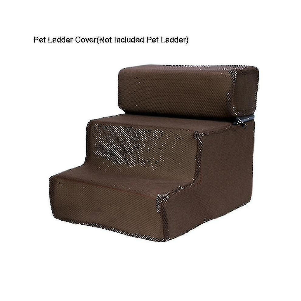 (Coffee) Free Shipping Pet Ladder Cover,pet Ladder Cover Detachable Comfortable Faux Leather Non-slip Dog Ramp Stairs Case For Puppy