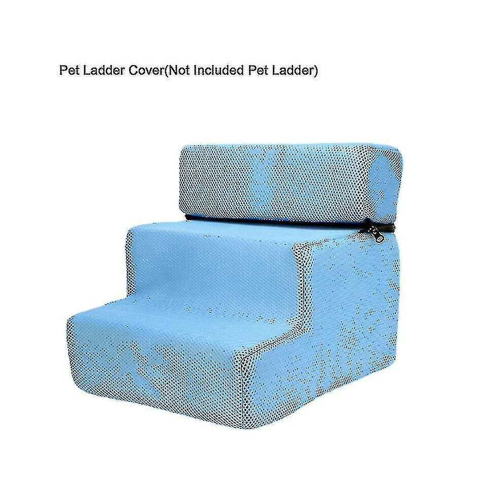 (Blue) Free Shipping Pet Ladder Cover,pet Ladder Cover Detachable Comfortable Faux Leather Non-slip Dog Ramp Stairs Case For Puppy