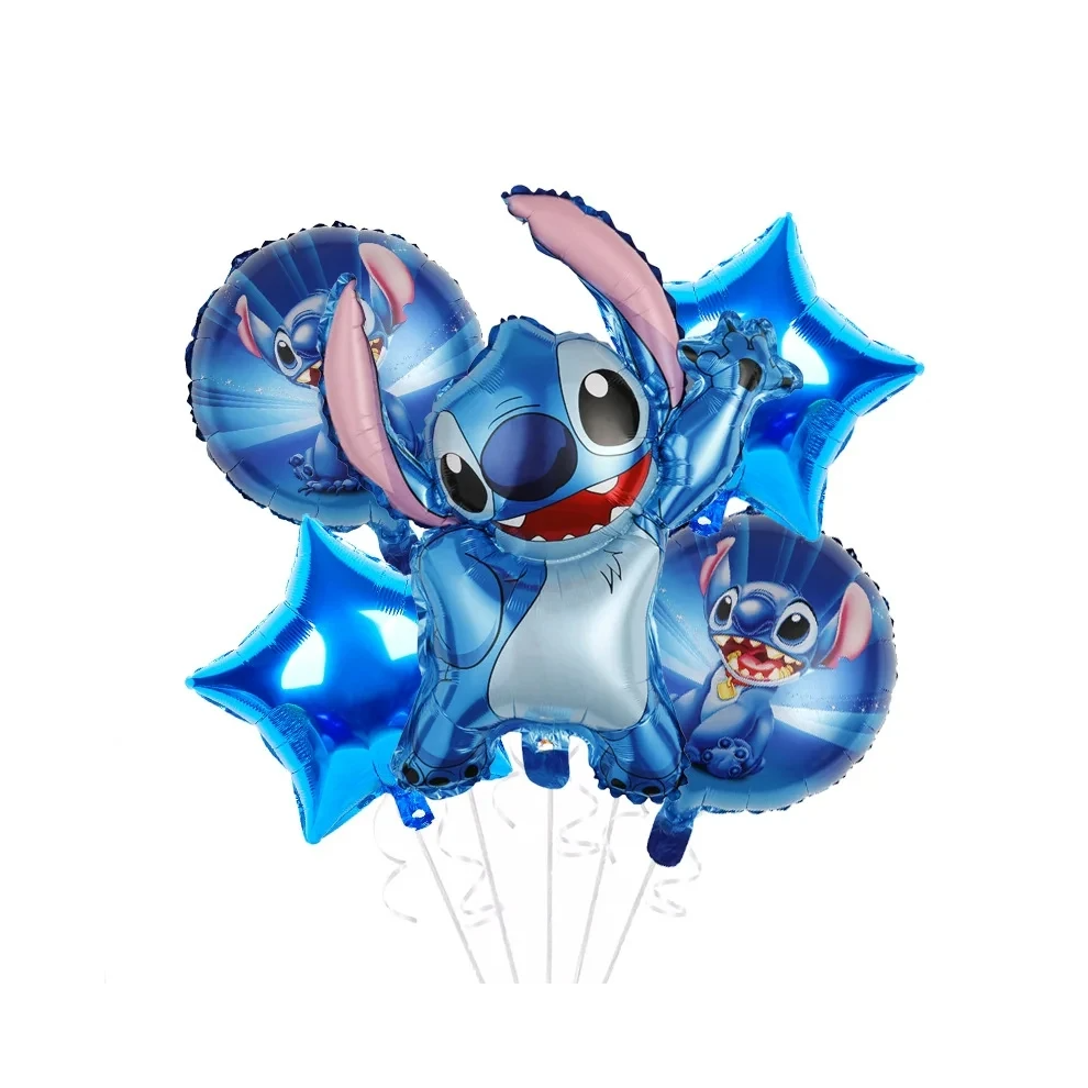 Stitch & Lilo Balloons set foil balloon Kid birthday party decor 5 Pcs
