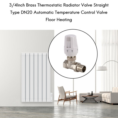 Válvula termostática de radiador de latão de 3/4 polegadas, tipo reto DN20 2