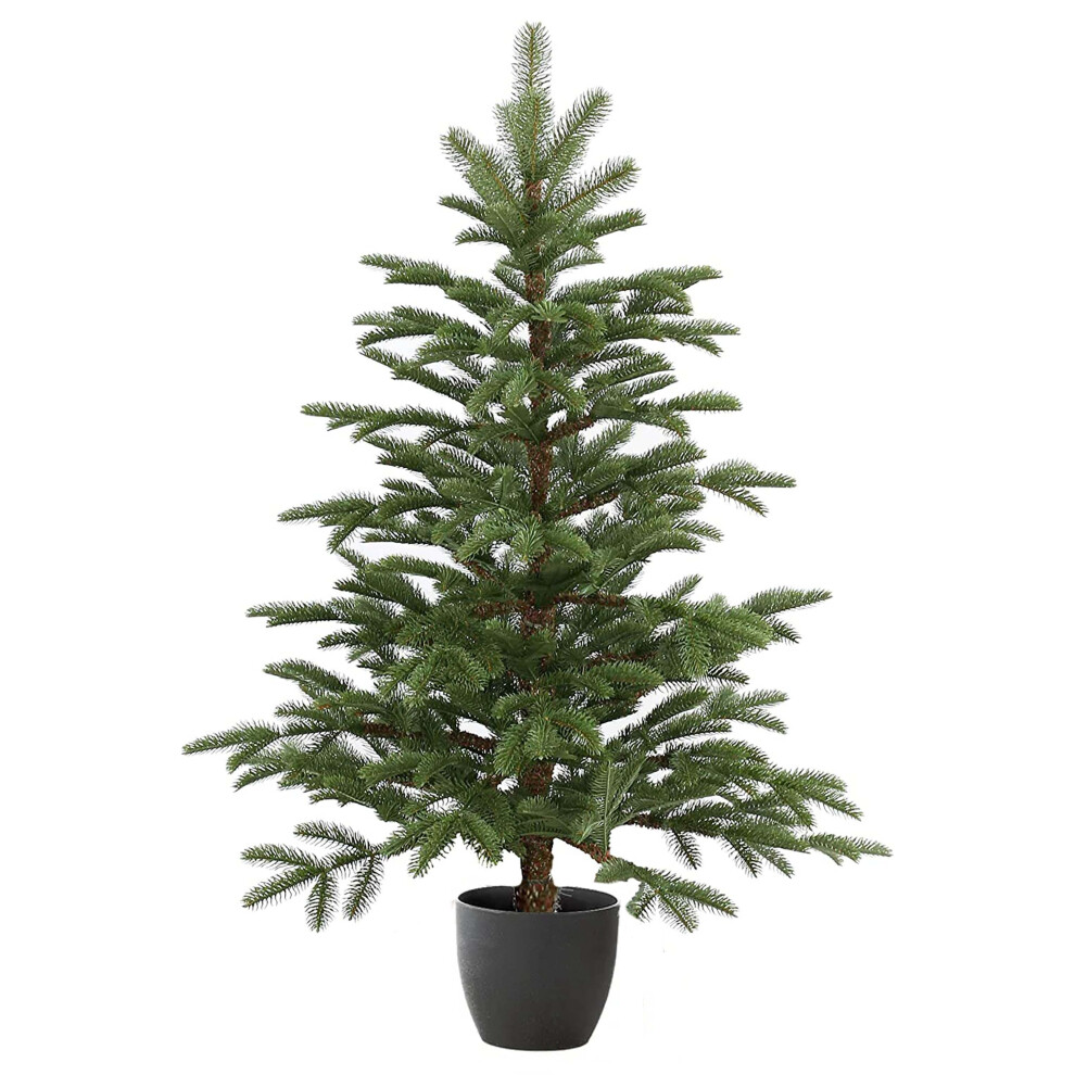 Christmas Tree 3ft With 91 Branch Tips & Pot Base, Indoor Outdoor & Potted Tree