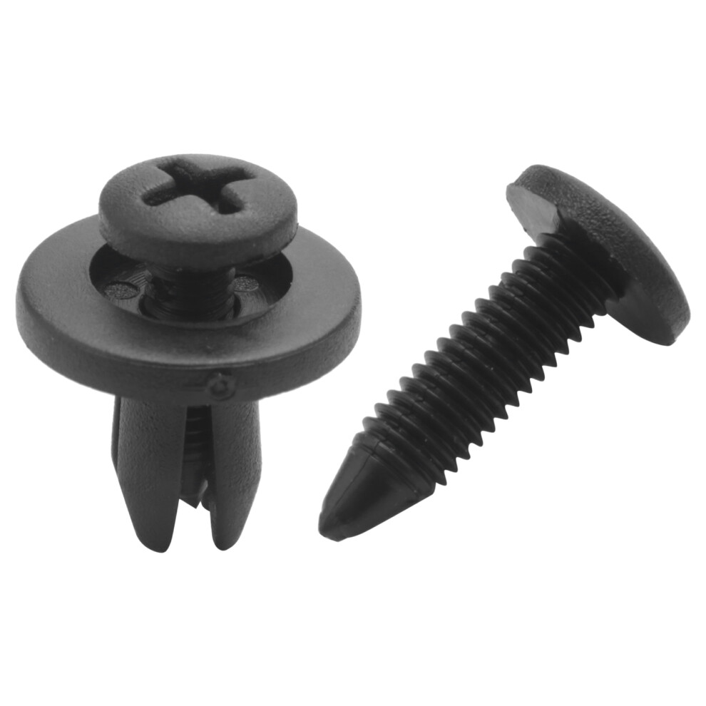 Lot de 50 clips de fixation pour pare-chocs en plastique de 6 mm