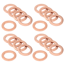 20 st. 12 mm x 18 mm x 1,5 mm kopparfärgad platt bricka för tätningskoppling