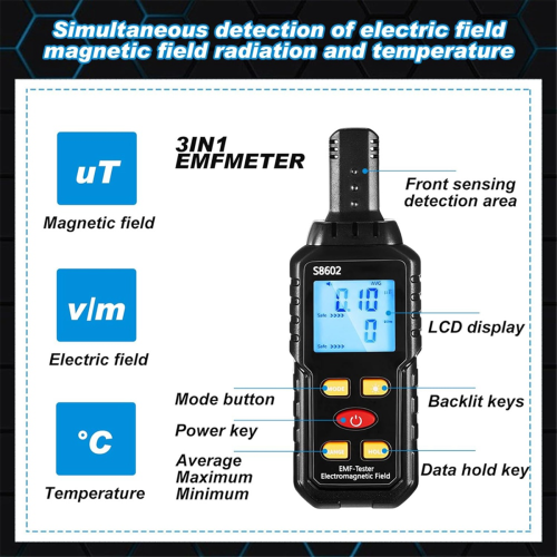 Κιτ εξοπλισμού Ghost, μετρητής emf με 2 μπάλες γάτας που φωτίζουν την κίνηση 2