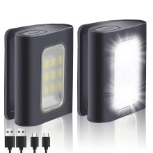 Paquete de 2 luces para correr reflectantes para corredores, recargables por USB, luces LED para correr con clip de color
