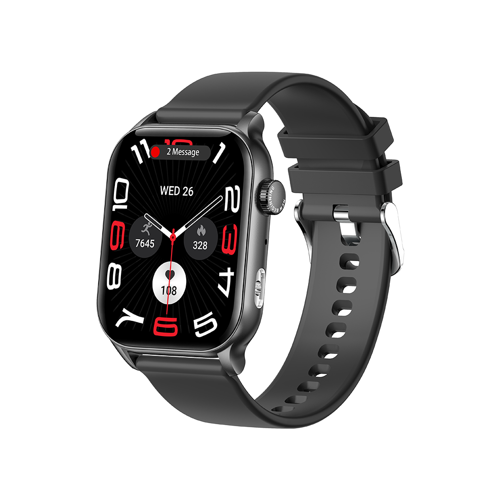Chronus Kr86 Smartwatch Bluetooth Calling Ai Voice Assistant Noon Rest Night Sleep Monitoring(Black) Black 6976918043122
