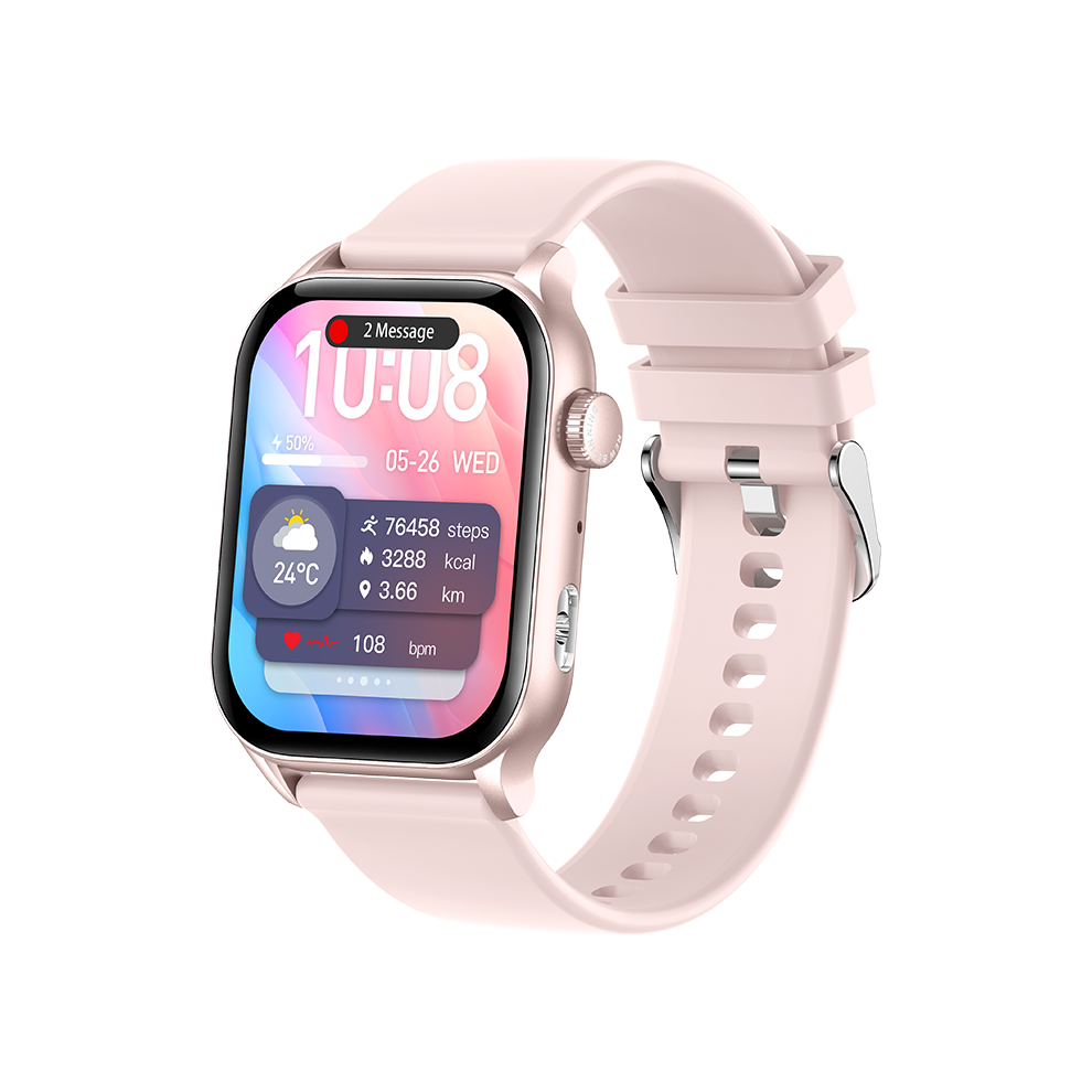 Chronus Kr86 Smartwatch Bluetooth Calling Ai Voice Assistant Noon Rest Night Sleep Monitoring(Pink) Pink 6976918043054