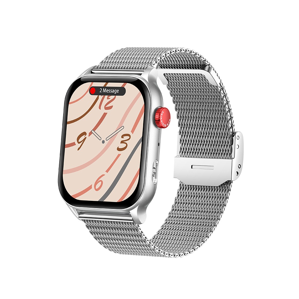 Chronus Kr86 Smartwatch Bluetooth Calling Ai Voice Assistant Noon Rest Night Sleep Monitoring(Silver) Silver 6976918043177