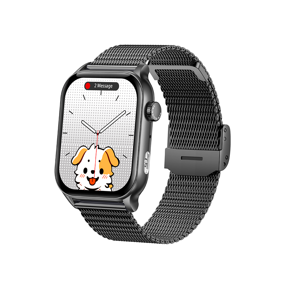 Chronus Kr86 Smartwatch Bluetooth Calling Ai Voice Assistant Noon Rest Night Sleep Monitoring(Black) Black 6976918043146