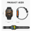Chronus KT79 Smartwatch - Bluetooth, 100m Flashlight, 5ATM (Black) 5