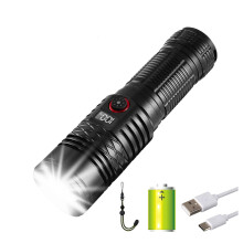 Linternas recargables de alto lumen, linterna superbrillante, linterna táctica ajustable, 5 modos, luz portátil impermeable para emergencias.