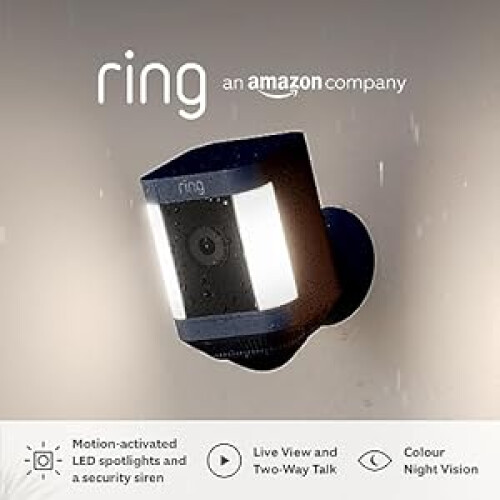 Ring Ring Spotlight Cam Plus Security Camera Battery Powered Black