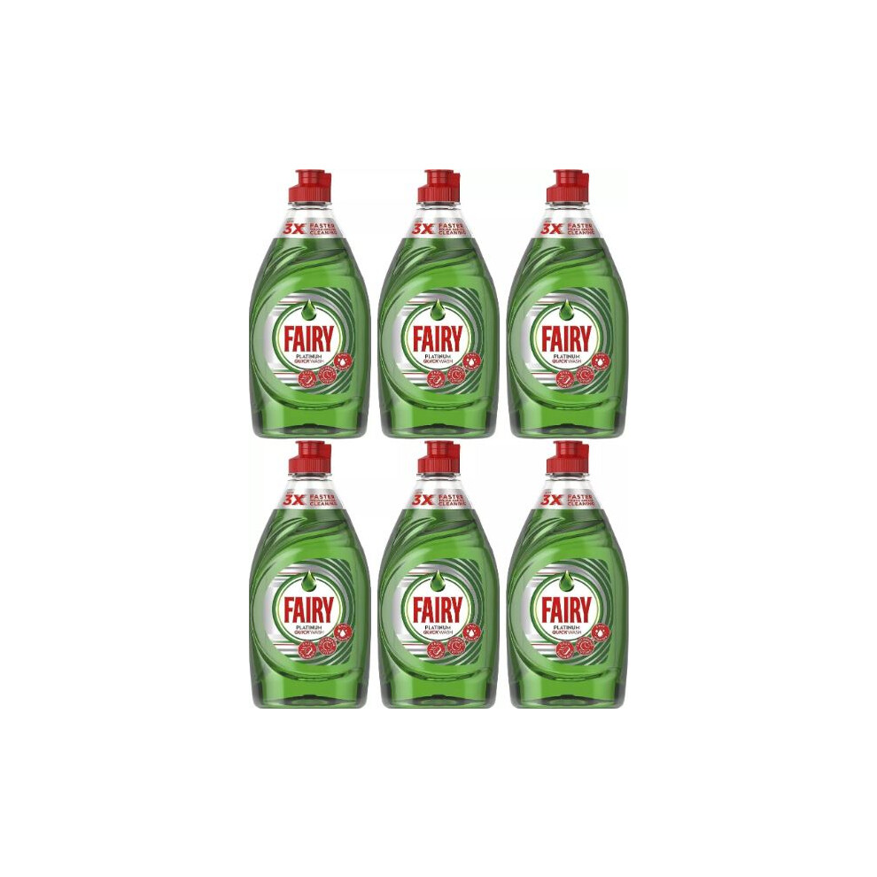 Fairy Platinum Quickwash Original Washing Up Liquid 383 ML- Pack of 6